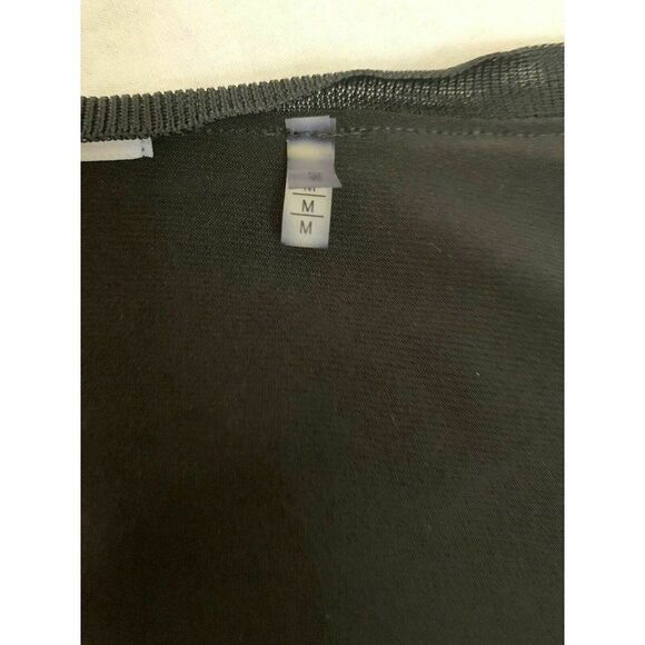 T Tahari Womens Black White Crew Neck Tank Top Blouse Medium - Picture 6 of 7